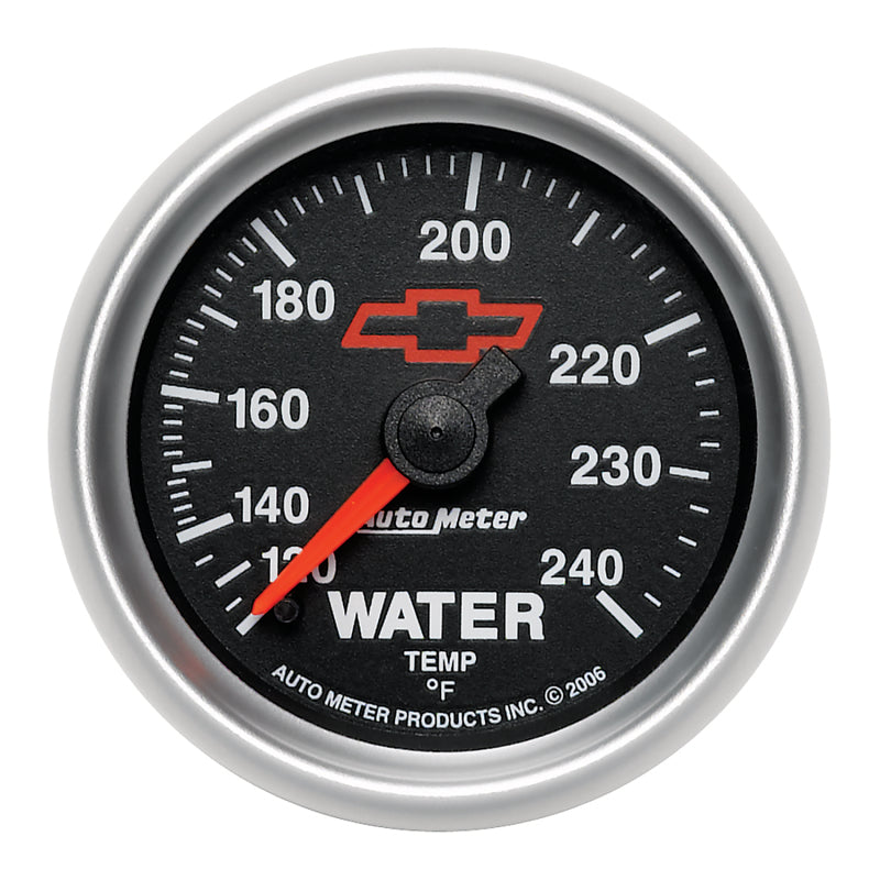 Load image into Gallery viewer, Autometer Sport-Comp II 2-1/16in 120-240 Deg Mechanical Water Temp Gauge - Bowtie Black