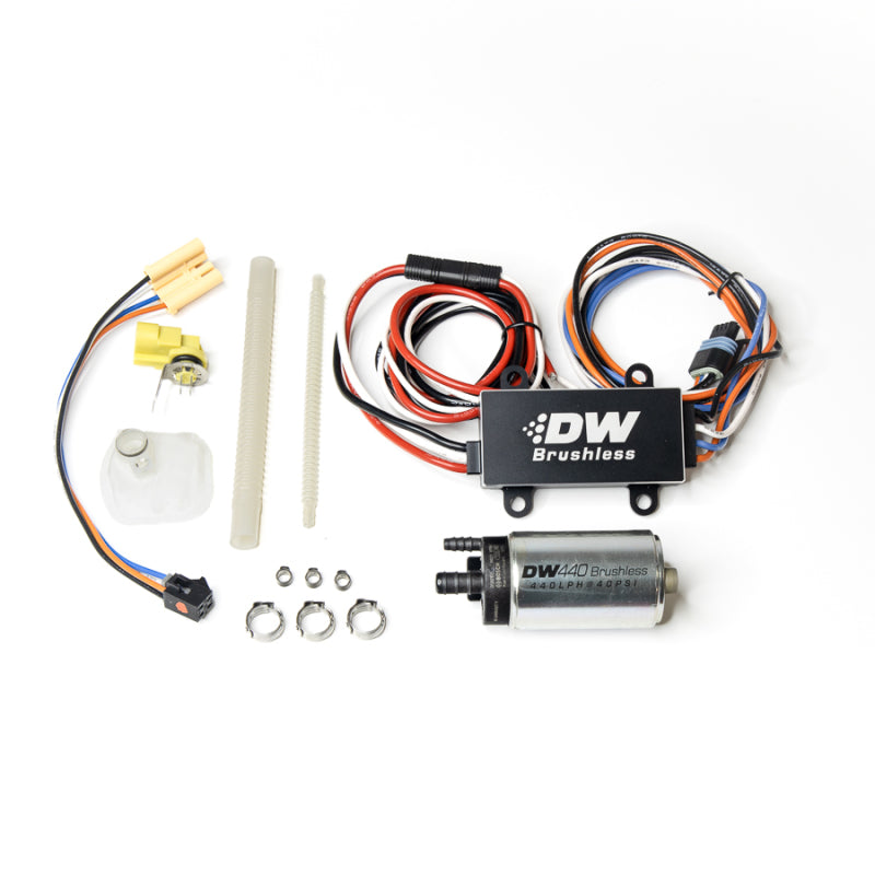 Load image into Gallery viewer, DeatschWerks DW440 440lph Brushless Fuel Pump Single/Dual Controller & Install 11-14 Ford Mustang GT