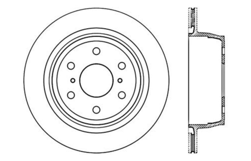 Load image into Gallery viewer, StopTech 07-10 GMC Sierra (w/ Rear Drum) / 07-09 GMC Yukon Rear Left Slotted & Drilled Rotor