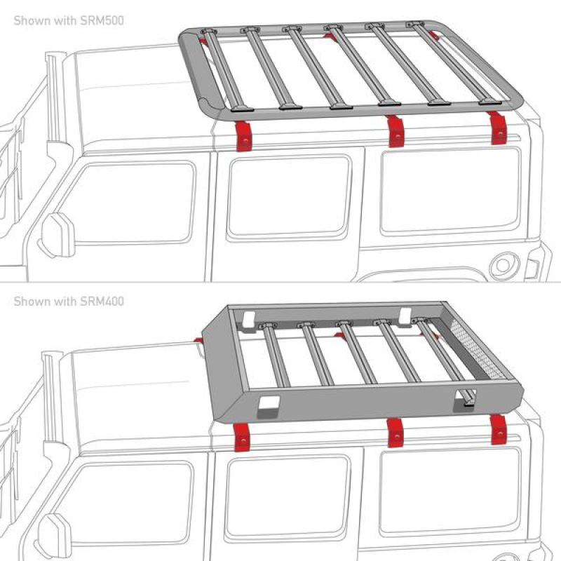 Load image into Gallery viewer, Go Rhino 6pc Rain Gutter Mounting Kit for SRM Rack