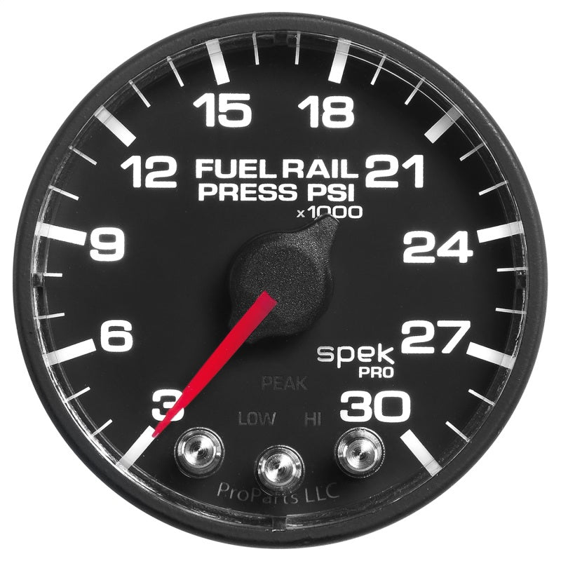 Load image into Gallery viewer, Autometer Spek-Pro Gauge Rail Press 2 1/16in 30Kpsi Stepper Motor W/Peak & Warn Blk/Blk