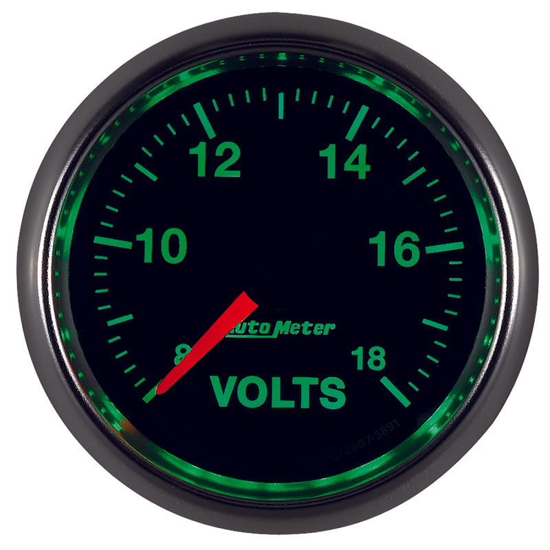 Load image into Gallery viewer, Autometer GS Series 2-1/16in Voltmeter 18V Electrical Gauge Full Sweep