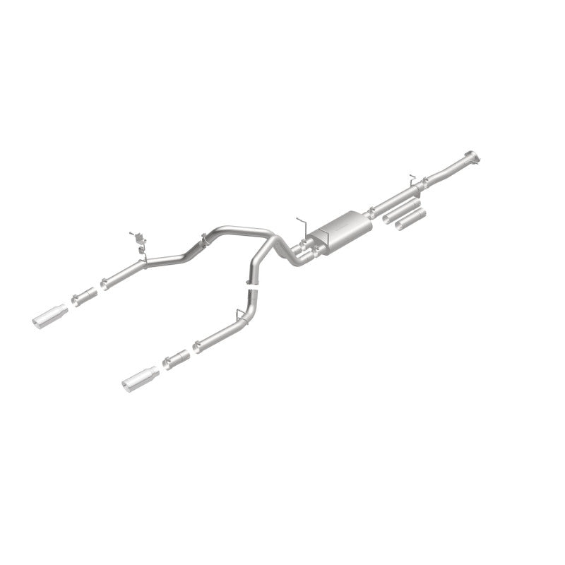Load image into Gallery viewer, MagnaFlow Stainless Cat-Back Exhaust 2015 Chevy Silverado 2500HD 6.0L Dual Split Rear Exit 4in