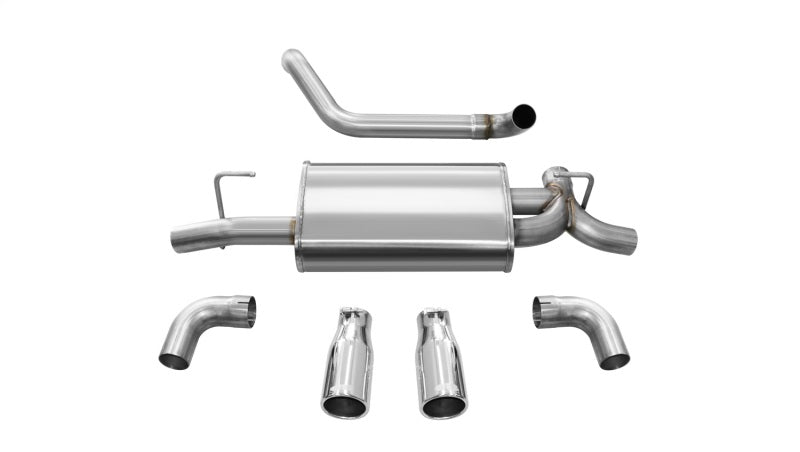 Load image into Gallery viewer, Corsa 2018-2025 Jeep Wrangler JL 2.5in Dual Rear Exit Polished Tips Sport Axle-Back Exhaust