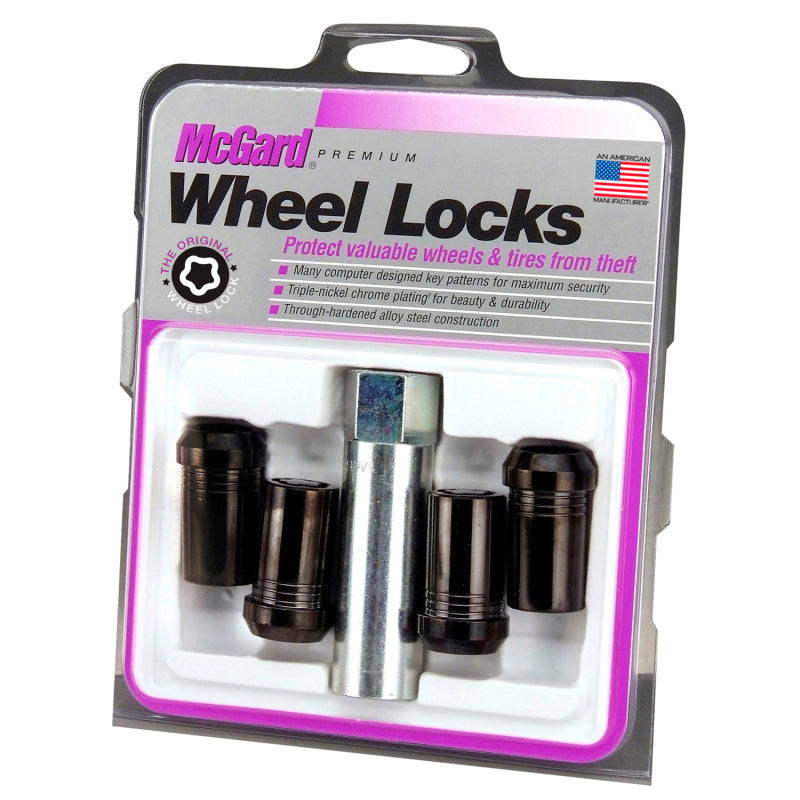 Load image into Gallery viewer, McGard Wheel Lock Nut Set - 4pk. (Tuner / Cone Seat) 1/2-20 / 13/16 Hex / 1.60in. Length - Black