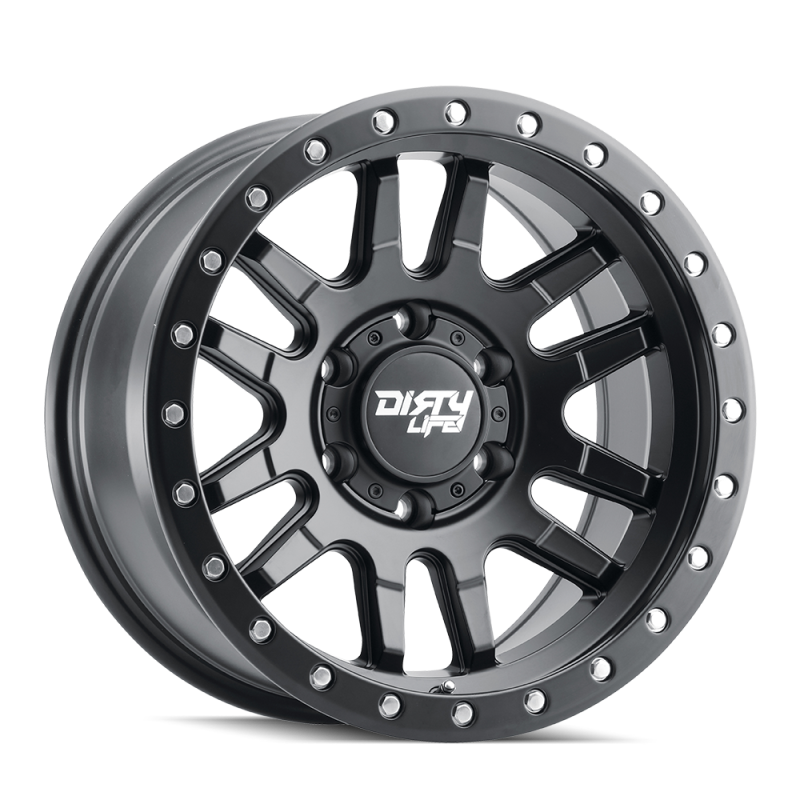 Load image into Gallery viewer, Dirty Life 9309 Canyon Pro 17x9/6x139.7 BP/-12mm Offset/106mm Hub Matte Black Wheel - Beadlock