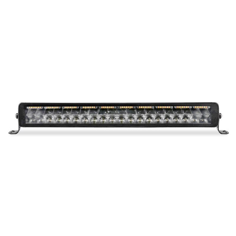 Load image into Gallery viewer, Go Rhino Xplor Blackout Combo Series Dbl Row LED Light Bar w/Amber (Side/Track Mount) 21.5in. - Blk