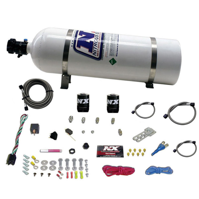 Load image into Gallery viewer, Nitrous Express All Ford EFI Single Nozzle Nitrous Kit (35-150HP) w/15lb Bottle