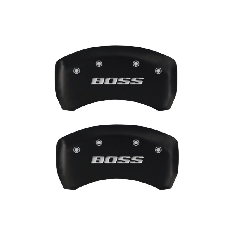 Load image into Gallery viewer, MGP Rear set 2 Caliper Covers Engraved Rear Boss Red finish silver ch