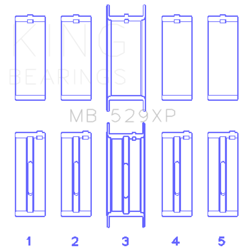 Load image into Gallery viewer, King Engine Bearings Performance Ford 302 (Size STD) Main Race Bearing Set