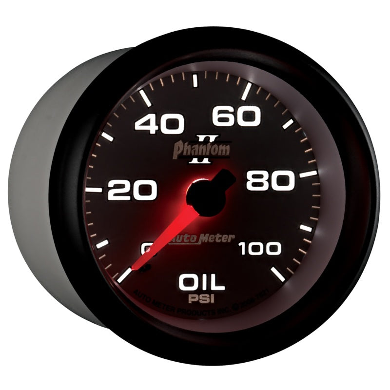 Load image into Gallery viewer, Autometer Phantom II 2-5/8in 100 PSI Mechanical Oil Pressure Gauge