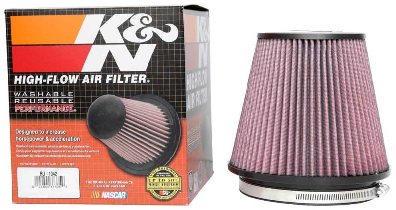 Load image into Gallery viewer, K&N Universal Clamp-On Air Filter 6in FLG / 7-1/2in B / 5in T / 6-1/2in H