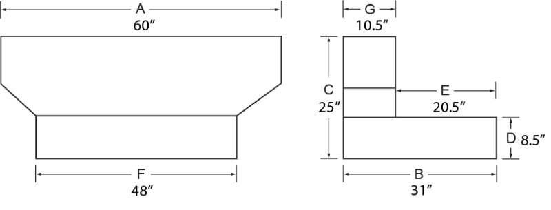 Load image into Gallery viewer, Tradesman Aluminum L-Shape Liquid Storage Tank (100 Gallon Capacity) - Brite