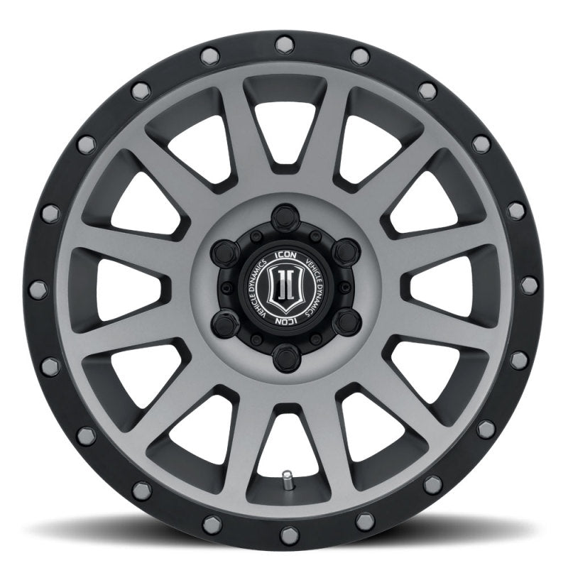 Load image into Gallery viewer, ICON Compression 18x9 6x5.5 0mm Offset 5in BS Titanium Wheel