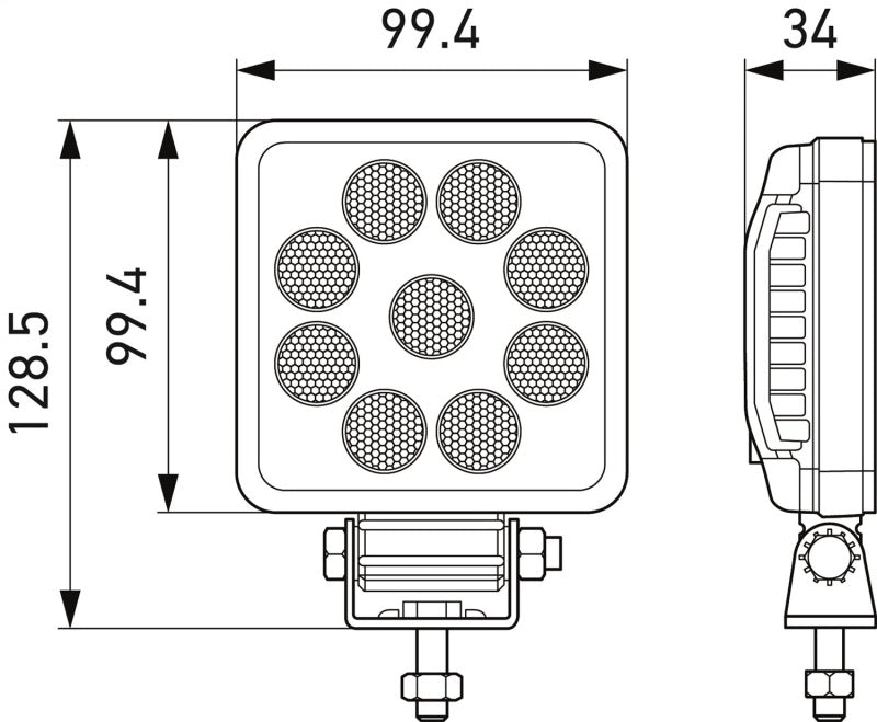Load image into Gallery viewer, Hella ValueFit LED Work Light PS1000 LED MV CR LT