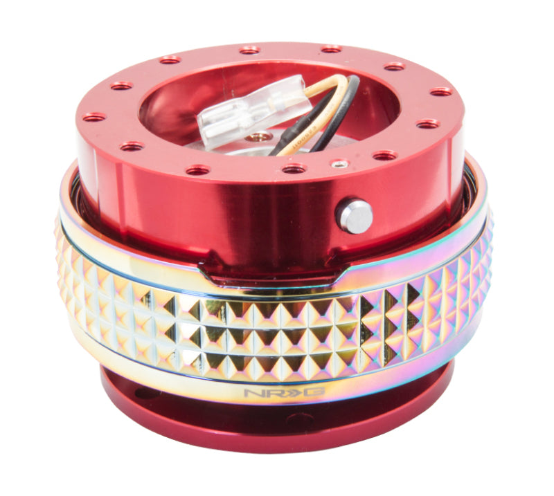 Load image into Gallery viewer, NRG Quick Release Kit - Pyramid Edition - Red Body / Neochrome Pyramid Ring