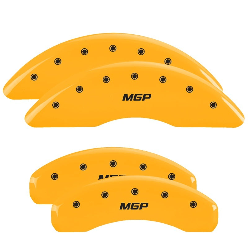 Load image into Gallery viewer, MGP 4 Caliper Covers Engraved Front & Rear MGP Black finish silver ch