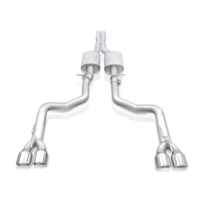 Load image into Gallery viewer, Stainless Works 15-19 Dodge Challenger 6.2L/6.4L Hemi 3in Redline Catback X-Pipe w/4in Quad Tips