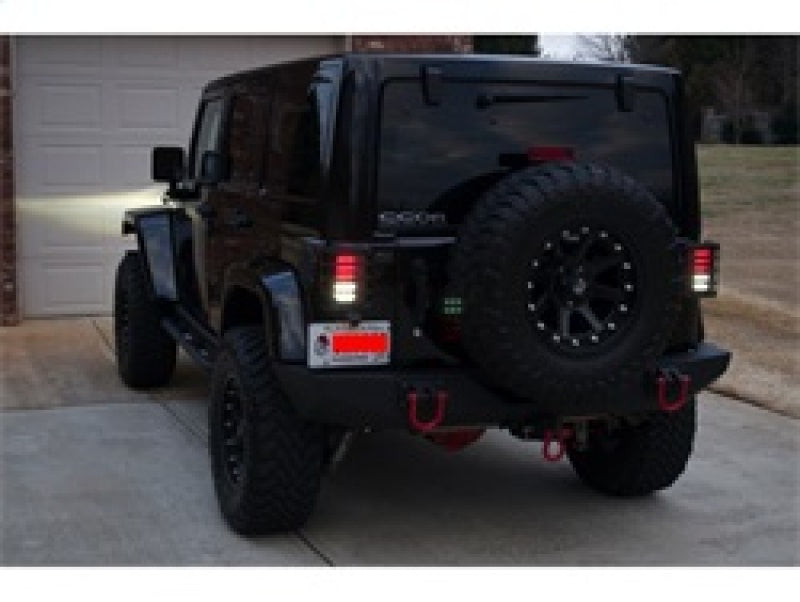 Load image into Gallery viewer, Spyder Jeep Wrangler 07-15 LED Tail Lights Black ALT-YD-JWA07-LED-BK