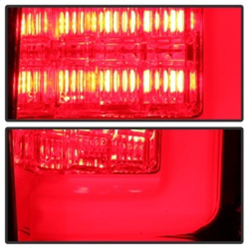 Load image into Gallery viewer, Spyder 09-14 Ford F150 V2 Light Bar LED Tail Lights - Red Clear (ALT-YD-FF15009V2-LBLED-RC)