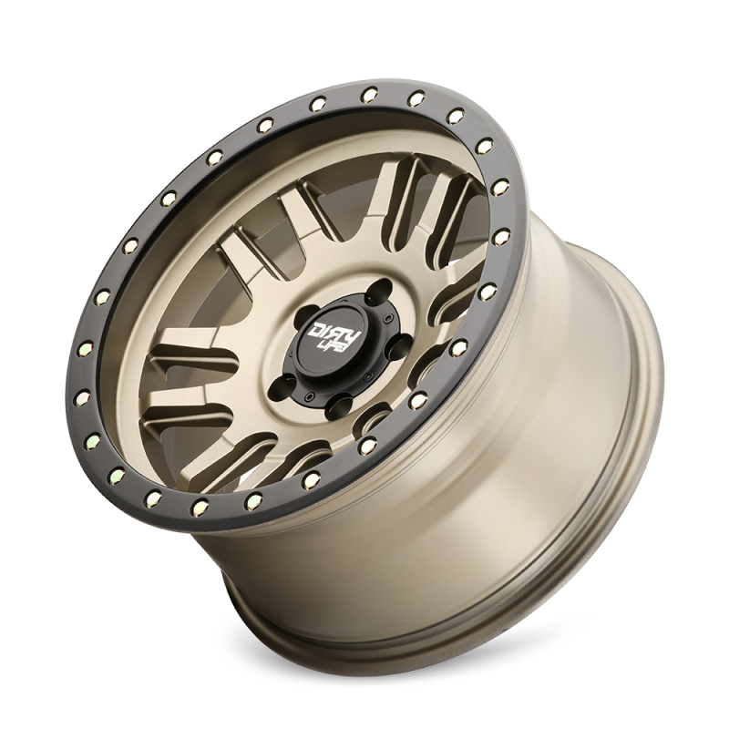 Load image into Gallery viewer, Dirty Life 9309 Canyon Pro 17x9/5x127 BP/-12mm Offset/71.5mm Hub Satin Gold Wheel - Beadlock