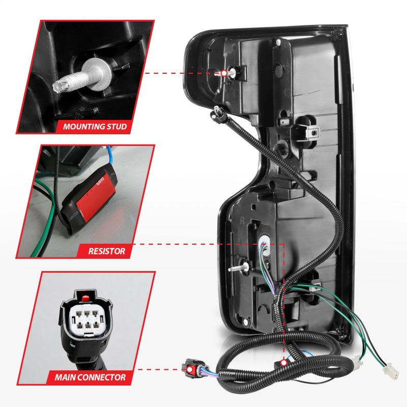 Load image into Gallery viewer, ANZO 19-21 Chevy Silverado Full LED Taillights Black Housing Smoke Lens G2 (w/C light Bars)