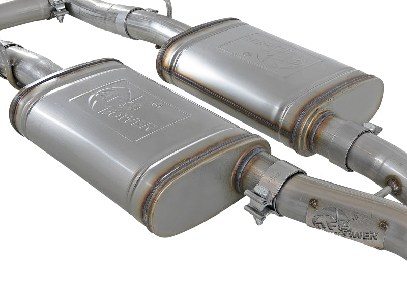 Load image into Gallery viewer, aFe MACH Force-Xp 2-1/2in 304 SS Cat-Back Exhaust 15-21 Dodge Challenger V6-3.6L - Quad Black Tip