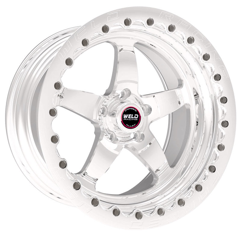 Load image into Gallery viewer, Weld S71 17x11 / 5x4.75 BP / 6.4in. BS Polished Wheel (Low Pad) - Polished Single Beadlock MT