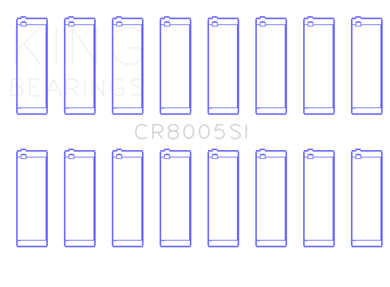 Load image into Gallery viewer, King Engine Bearings Ford Stroker w/ Chevy 2.100 Pin / Ford .712in Width Performance Rod Bearings