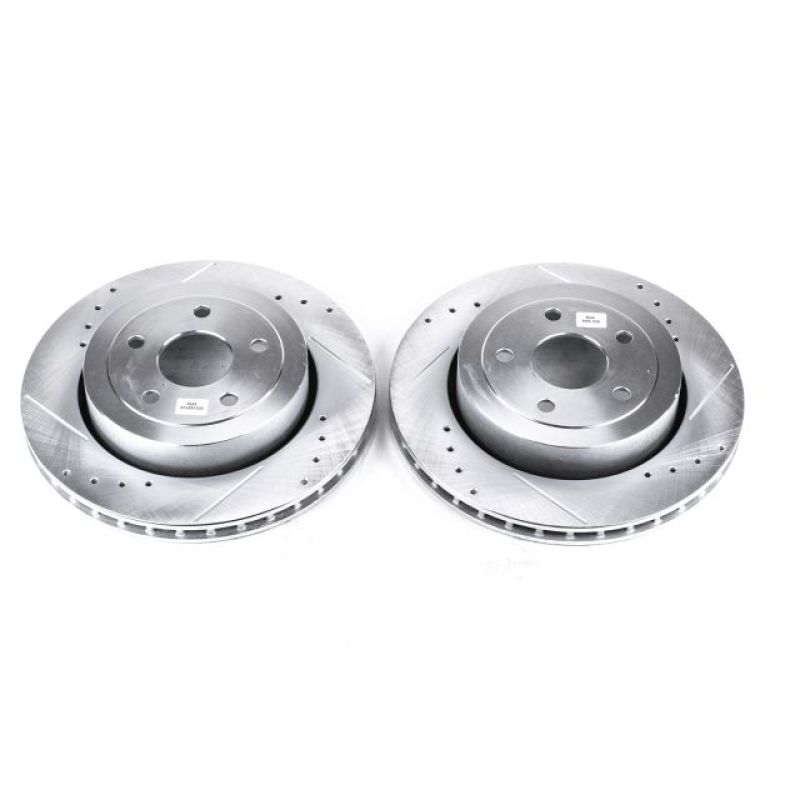 Load image into Gallery viewer, Power Stop 06-10 Jeep Grand Cherokee Rear Evolution Drilled & Slotted Rotors - Pair