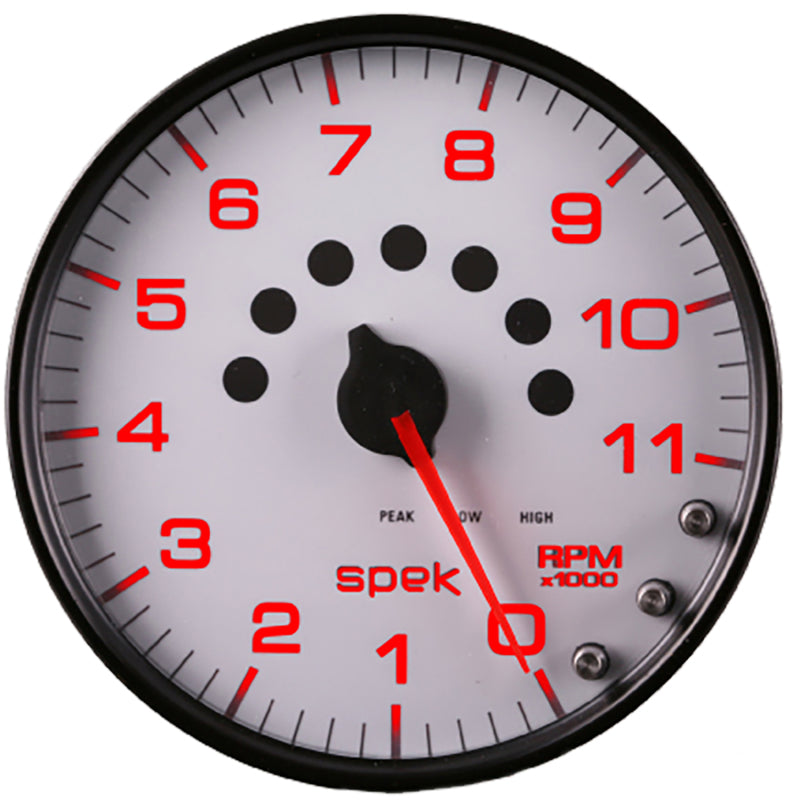 Load image into Gallery viewer, Autometer Spek-Pro Gauge Tachometer 5in 11K Rpm W/Shift Light & Peak Mem White/Black
