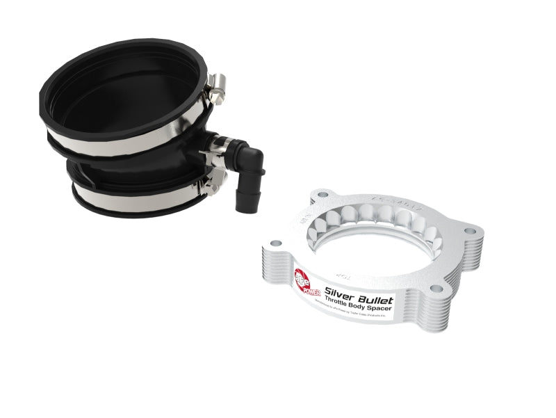 Load image into Gallery viewer, aFe 2020 Vette C8 Silver Bullet Aluminum Throttle Body Spacer Works w/ Factory Intake Only - Silver