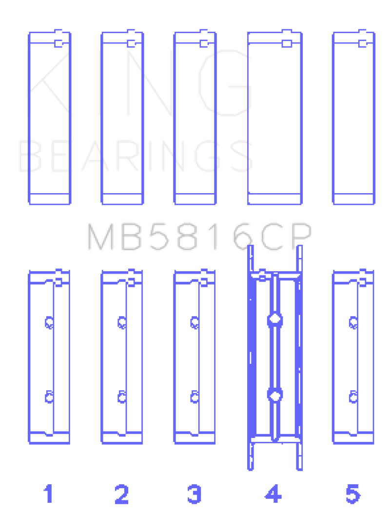 Load image into Gallery viewer, King Engine Bearings Ford 391CI 32V Turbo V8 Power Stroke/ O/S .040in Main Bearing Set