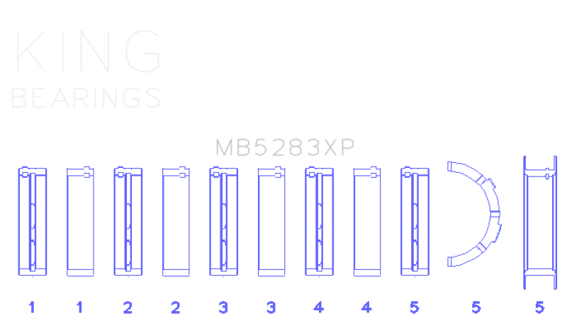 Load image into Gallery viewer, King Engine Bearings Performance Main Race Bearing Set - Size Standard X