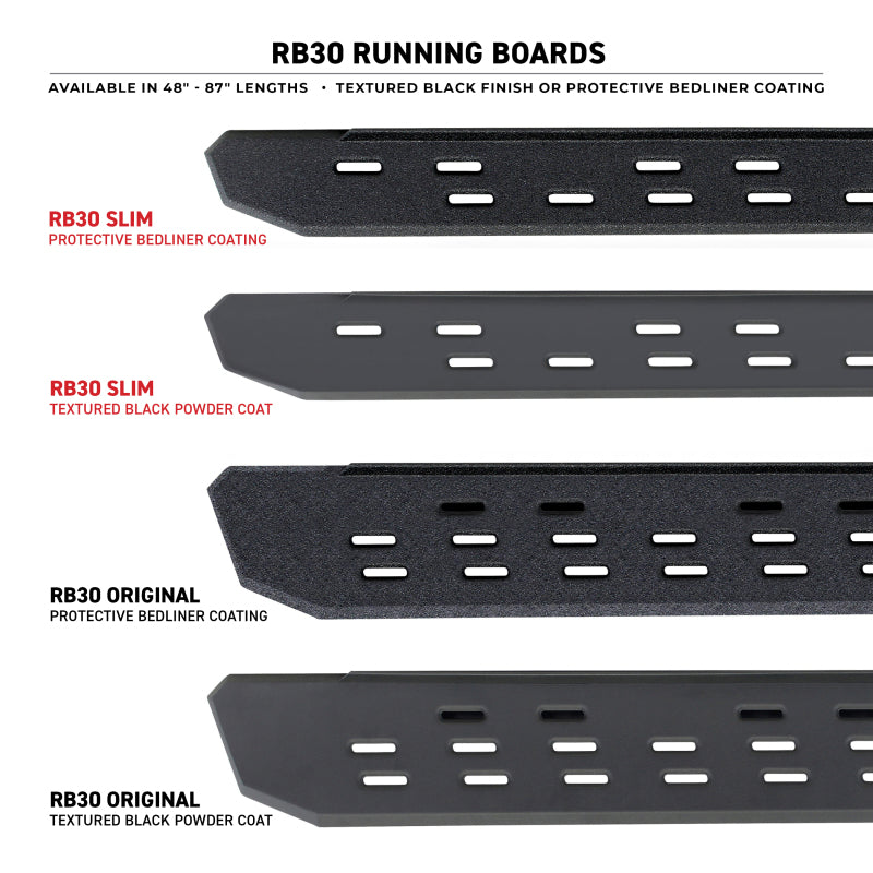 Load image into Gallery viewer, Go Rhino RB30 Slim Line Running Boards 87in. - Bedliner Coating (Boards ONLY/Req. Mounting Brackets)