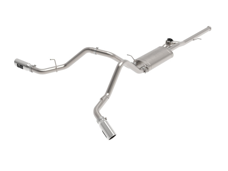 Load image into Gallery viewer, aFe Gemini XV 3in 304SS CB Exhaust w/ Cutout 14-19 GM Trucks 4.3/5.3L w/ Pol Tips - CrewCab/Extended
