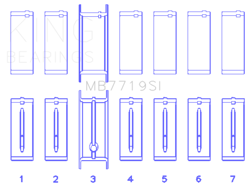 Load image into Gallery viewer, King Engine Bearings AMC / JEEP 242CI 4.0L POWER-TEC (Size 0.10 Oversized) Main Bearing Set