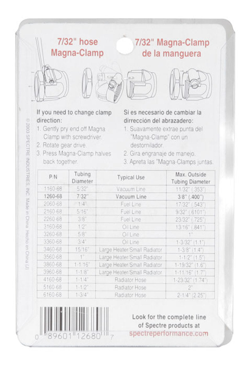 Load image into Gallery viewer, Spectre Magna-Clamp Hose Clamps 7/32in. (2 Pack) - Chrome