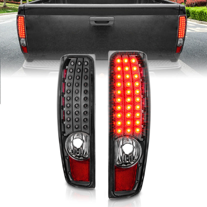 Load image into Gallery viewer, ANZO 04-10 Chevy Colorado LED Taillights G2 - Black