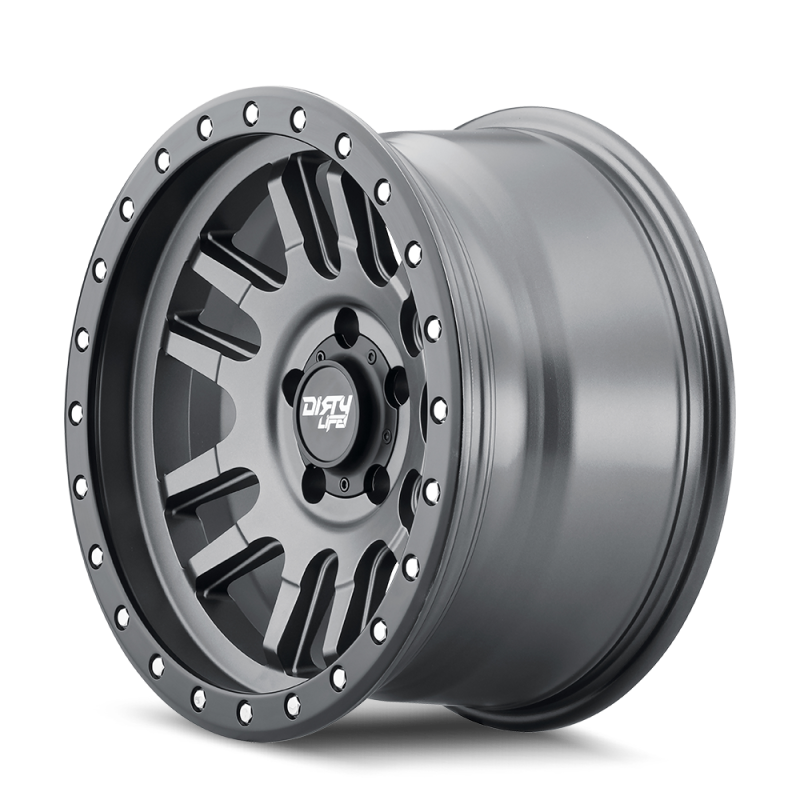 Load image into Gallery viewer, Dirty Life 9309 Canyon Pro 17x9/6x139.7 BP/0mm Offset/106mm Hub Satin Graphite Wheel - Beadlock