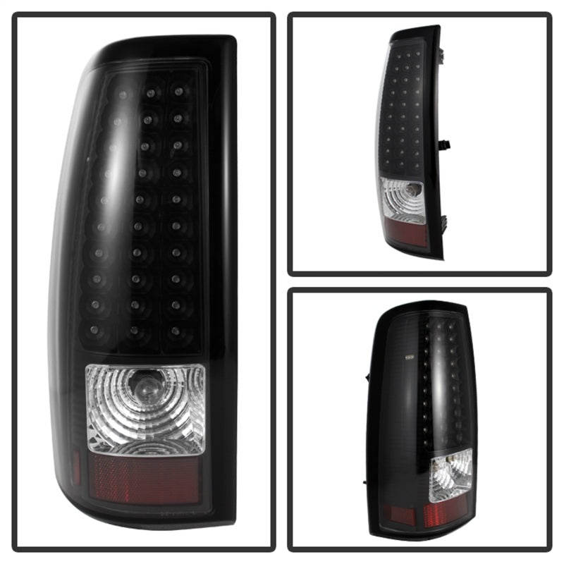 Load image into Gallery viewer, xTune 03-06 Silverado 1500/2500 (Will Not Fit Stepside) LED Tail Lights Black ALT-ON-CS03-LED-BK