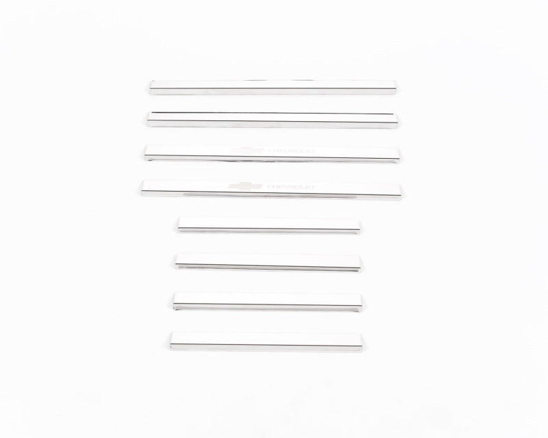 Load image into Gallery viewer, Putco 14-18 Chevy Silv LD - Crew Cab w/ CHEVROLET Etching (8pcs) SS Door Sills
