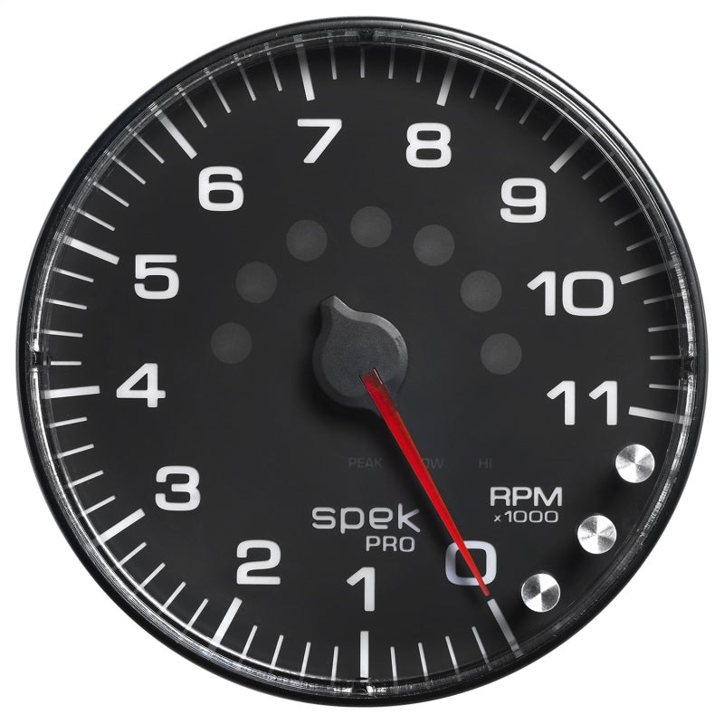 Load image into Gallery viewer, Autometer Spek-Pro Gauge Tachometer 5in 11K Rpm W/Shift Light & Peak Mem Black/Black