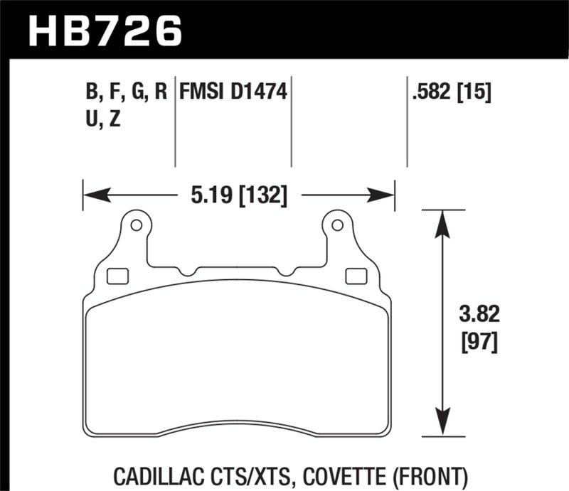 Load image into Gallery viewer, Hawk 2014 Chevrolet Corvette DTC-70 Front Brake Pads