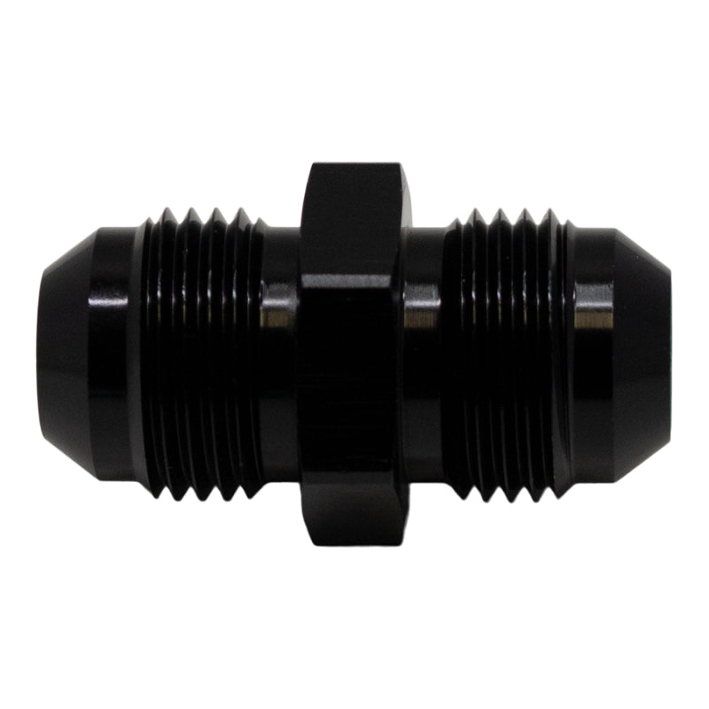 Load image into Gallery viewer, DeatschWerks 8AN Male Flare to 8AN Male Flare Coupler - Anodized Matte Black