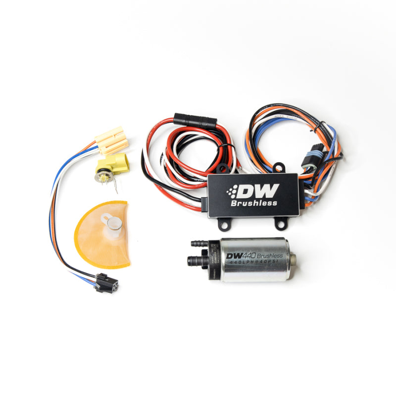Load image into Gallery viewer, DeatschWerks DW440 440lph Brushless Fuel Pump Single/Dual Controller & Install 99-04 Ford Mustang GT