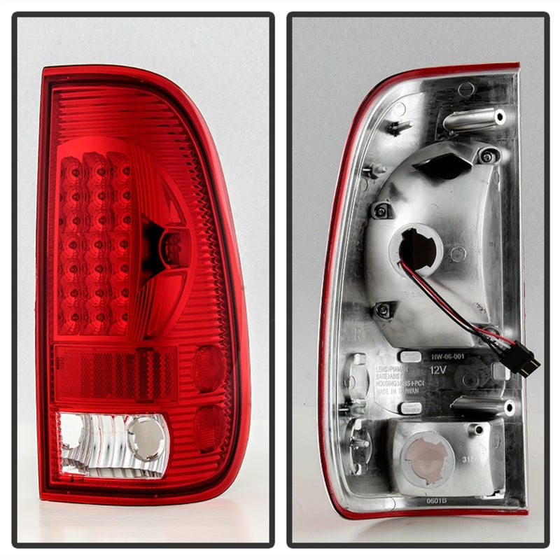 Load image into Gallery viewer, xTune Ford F150 Styleside 97-03 Super Duty 99-07 LED Tail Lights Red Smoke ALT-ON-FF15097-LED-RC
