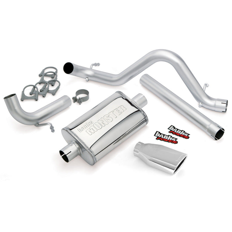 Load image into Gallery viewer, Banks Power 12-15 Jeep 3.6L Wrangler (All) - 4dr Monster Exh Sys - SS Single Exh w/ Chrome Tip