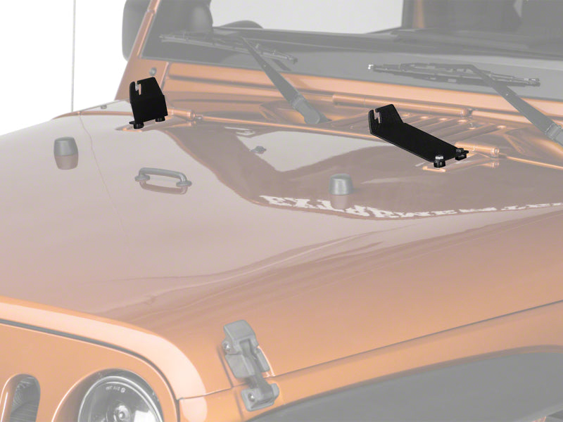 Load image into Gallery viewer, Raxiom 07-18 Jeep Wrangler JK 20-In Light Bar Hood Mounting Brackets
