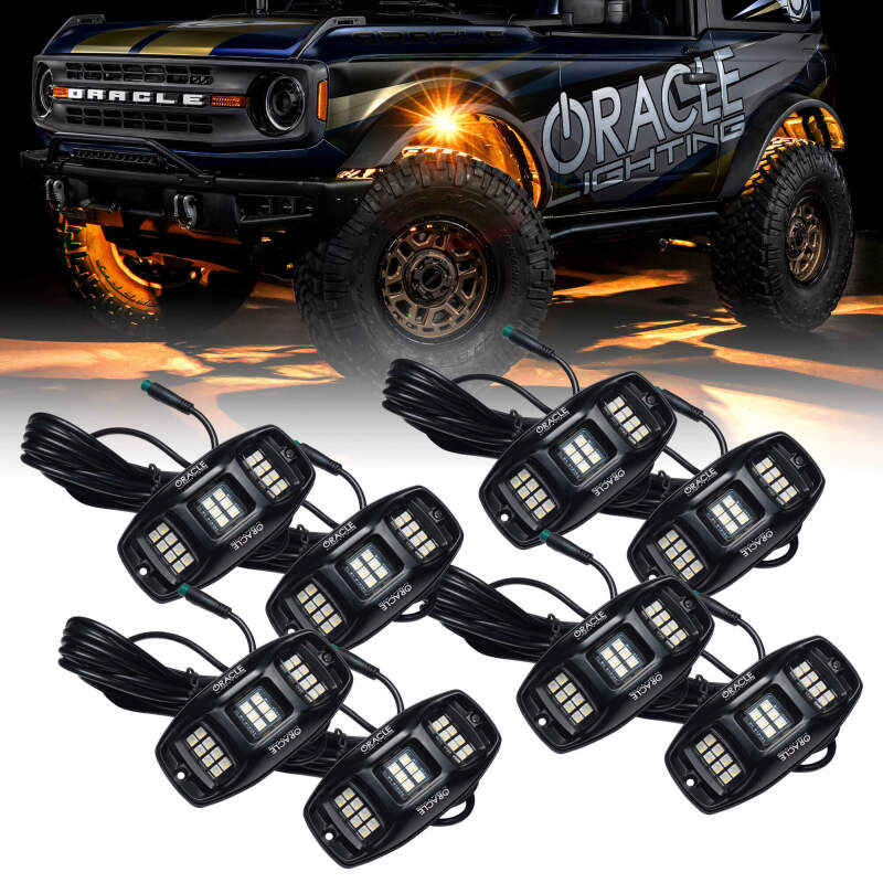 Load image into Gallery viewer, Oracle Underbody RGB+W Wheel Well Rock Light Kit - 8 PCS - ColorSHIFT
